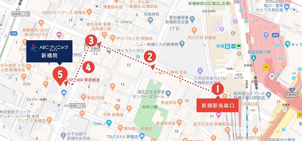 ABCクリニック・新橋院の地図