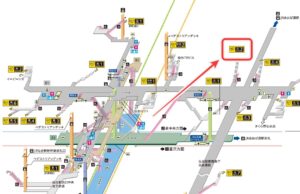 東京上野クリニック仙台医院への行き方・仙台駅地下通路案内図